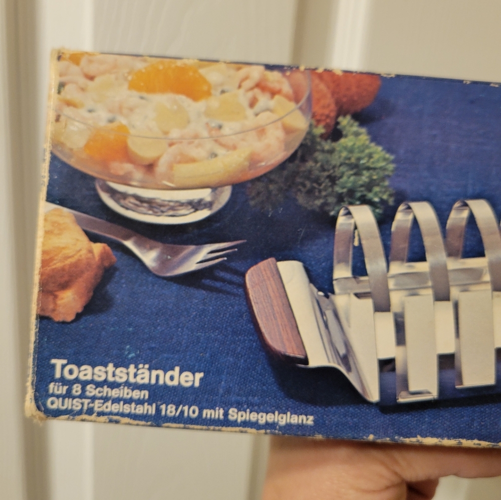 Vintage Toast Rack ~ NOS/NIB - Original Box ~ QUIST - Germany? ~ MCM ~ Retro! - Picture 5 of 15